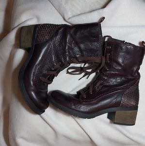 Felmini bronze+purple lace-up boots